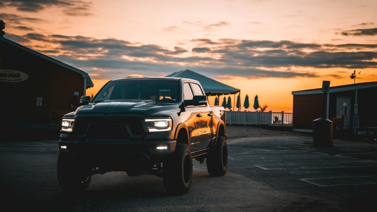 Pickup al atardecer