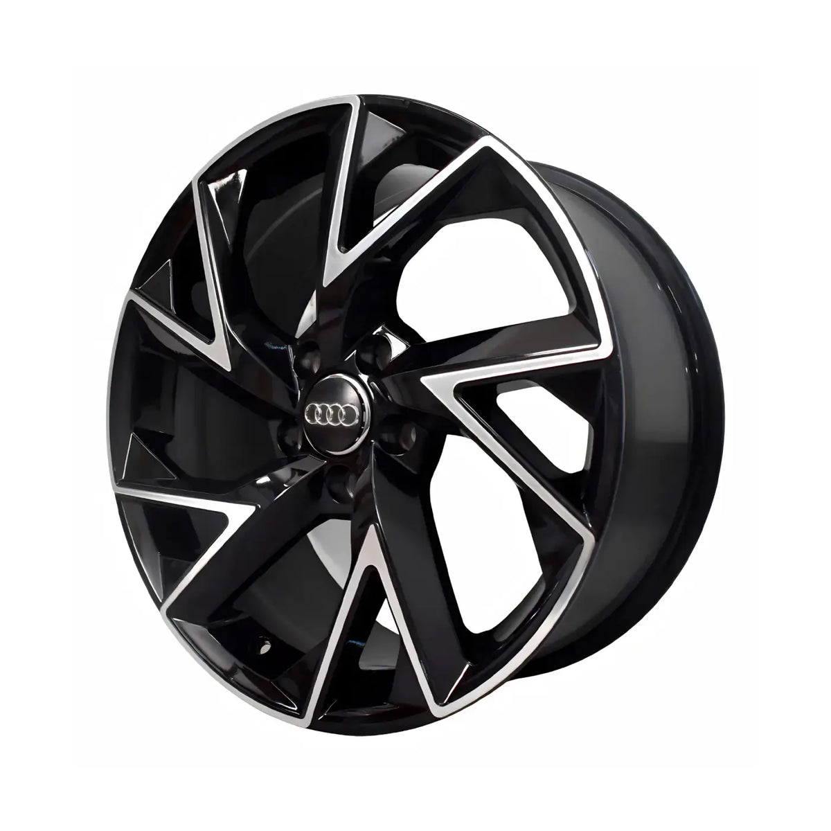 LLANTA ALEACIÓN AUDI RS6 18 C45 5X112 DIAMANTADO Y NEGRO - Llanta Aleación