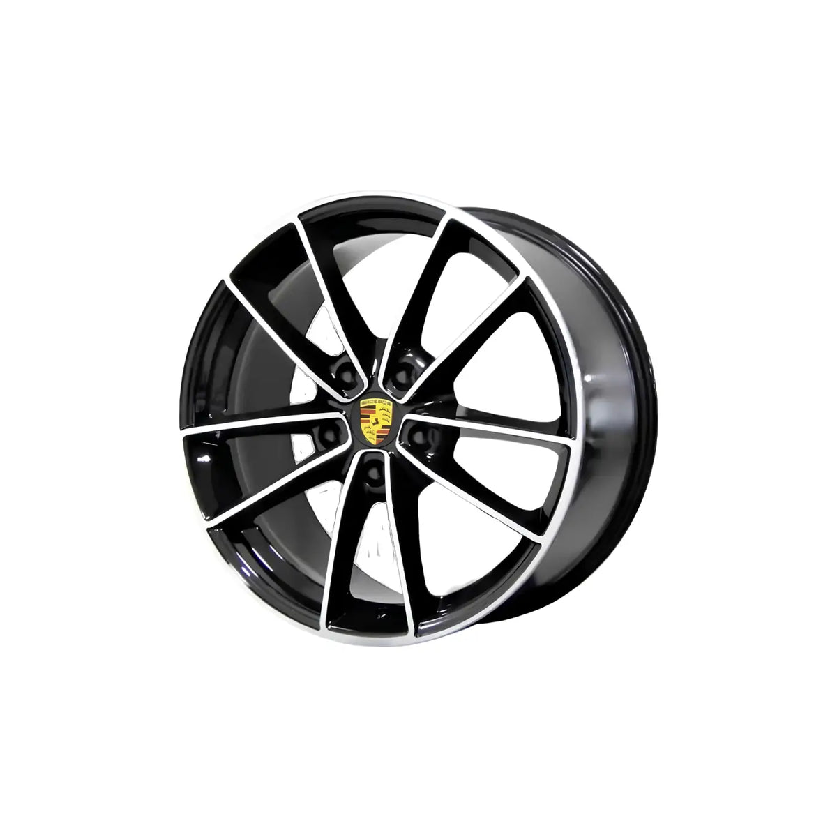 LLANTA ALEACIÓN PORCHE CARRERA 20X8,5 C53 5X130 DIAMANTADO Y NEGRO - Llanta Aleación