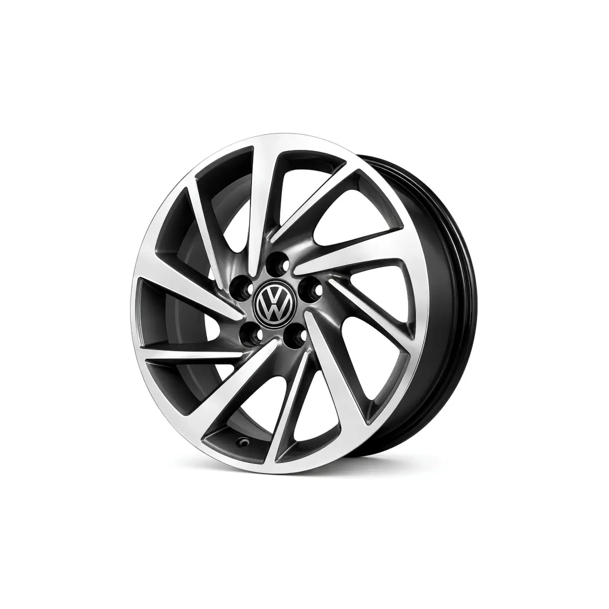 LLANTA ALEACIÓN VW VIRTUS 17 R93 5X112 DIAMANTADO Y NEGRO - Llanta Aleación