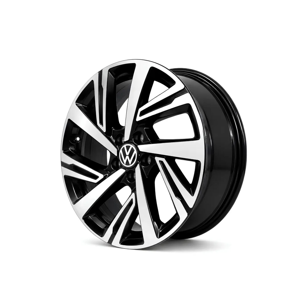 LLANTA ALEACIÓN VW VIRTUS 2024 17 S46 5X100 DIAMANTADO Y NEGRO - Llanta Aleación