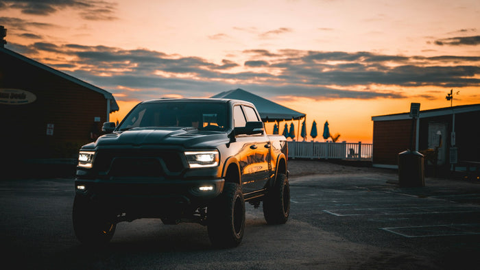 Pickup al atardecer