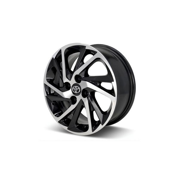 Llanta Aleación Toyota Yaris 2023 (15032) 15" 4x100 Diamantado y Negro