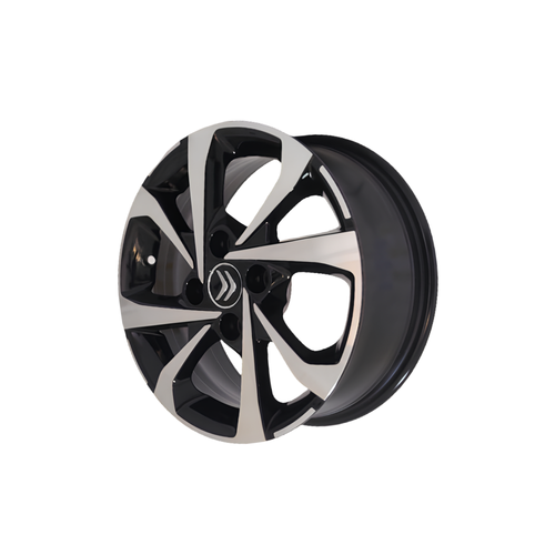 Llanta Aleación Citroen C3 2023 (15033) 15" 4x108 Diamantado y Negro