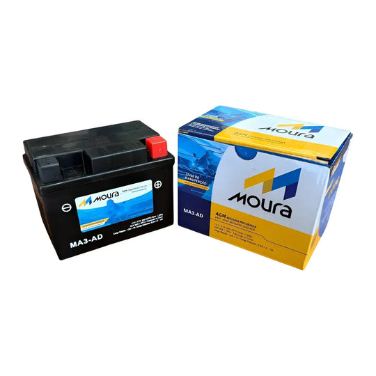 Batería Moura MA3-AD para Honda C 105 Biz, CG 125 Titan, Mondial Dax 70, Kymco DJ 50