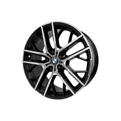 LLANTA ALEACIÓN BMW 19X8 C48 5X120 DIAMANTADO Y NEGRO