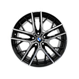 LLANTA ALEACIÓN BMW 19X8 C48 5X120 DIAMANTADO Y NEGRO - Llanta Aleación