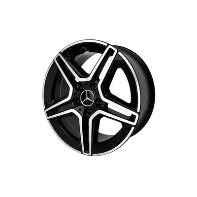 LLANTA ALEACIÓN MERCEDES BENZ 18 C37 5X112 DIAMANTADO Y NEGRO