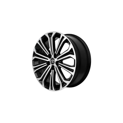 LLANTA ALEACIÓN TOYOTA COROLLA HIBRI 17 S22 5X100 DIAMANTADO Y NEGRO